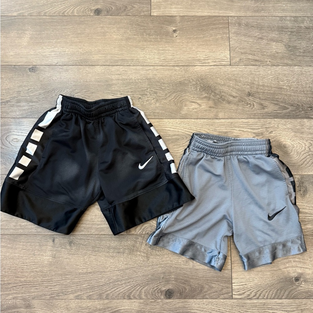 Nike Kids Black and Gray Basketball Shorts | XS